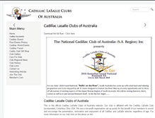 Tablet Screenshot of cadillaclasalleclub.com.au